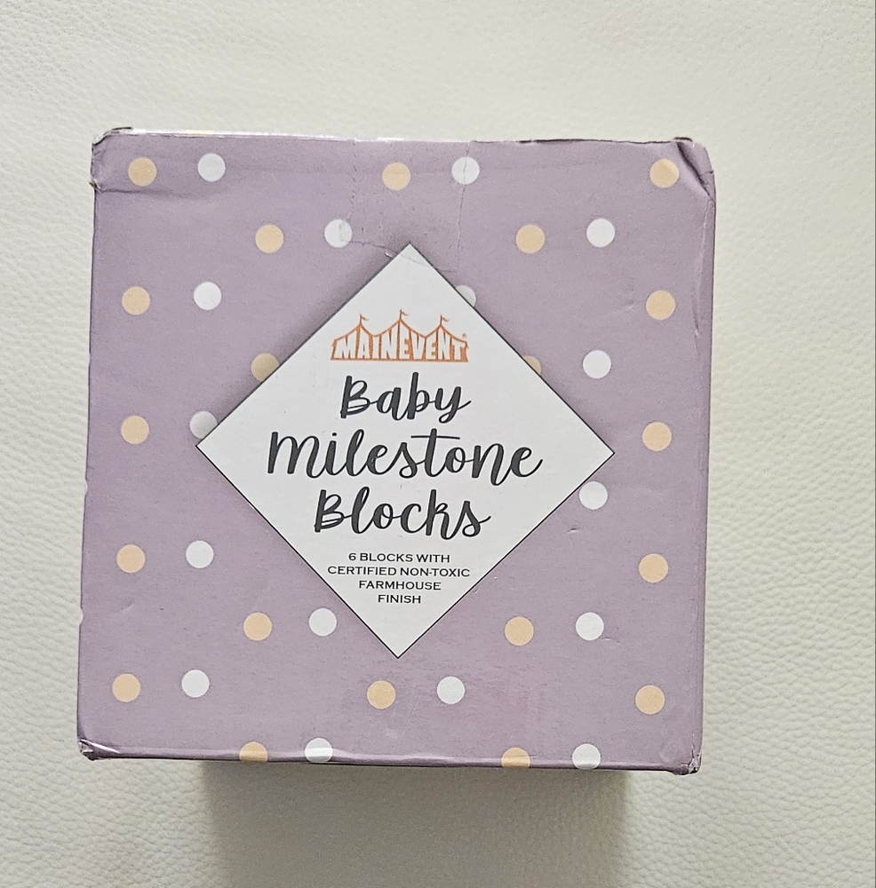 Baby Milestone Blocks - Picture 2 of 4